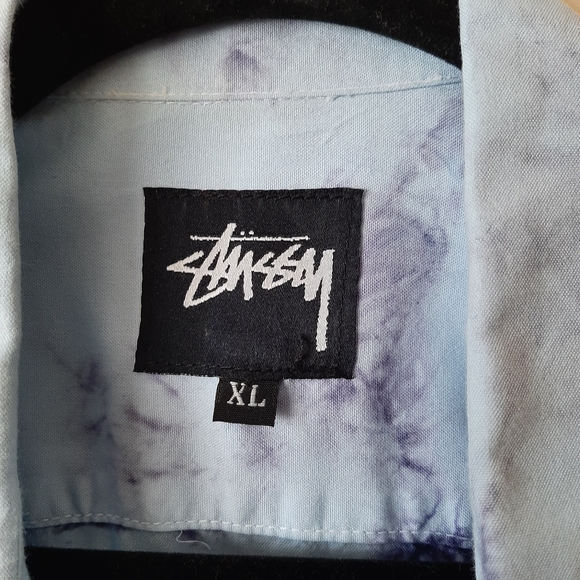 Stussy Acid Washed Button Down Shirt. Size: XL - Picture 3 of 6